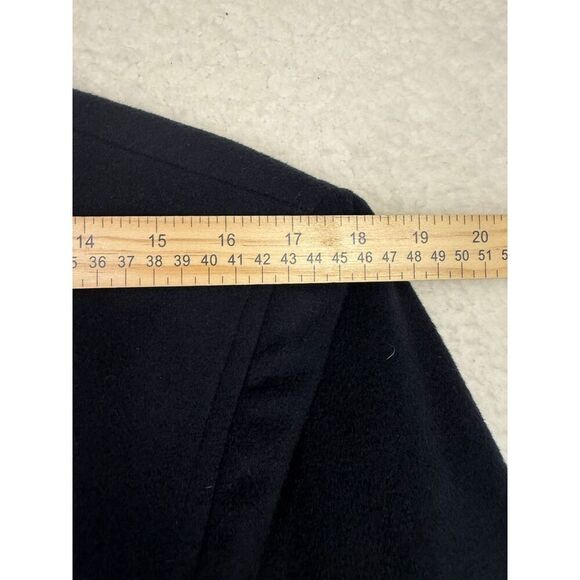 Allyn Saint George Mens Black Cashmere Blend Notch Lapel Trench Coat Size 38 - Picture 10 of 14